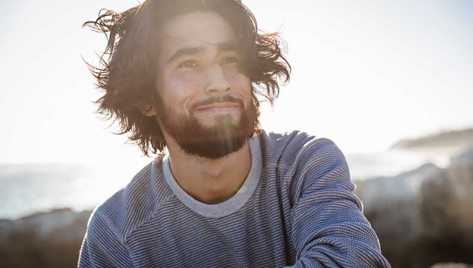 man on beach