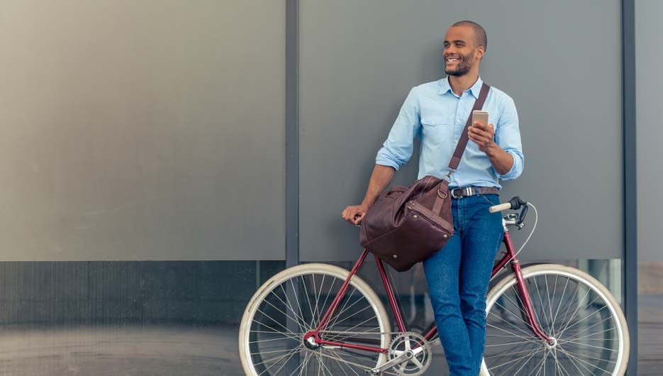 Stylish Afro American businessman